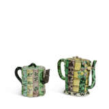 TWO FAMILLE VERTE ‘BAMBOO FORM’ TEAPOTS - photo 2