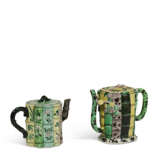 TWO FAMILLE VERTE ‘BAMBOO FORM’ TEAPOTS - Foto 5