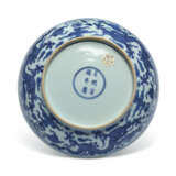 A BLUE AND WHITE 'WINDSWEPT' JAR AND BLUE AND WHITE 'DRAGON' DISH - фото 6