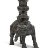 A BRONZE MODEL OF AN ELEPHANT AND VASE - photo 6