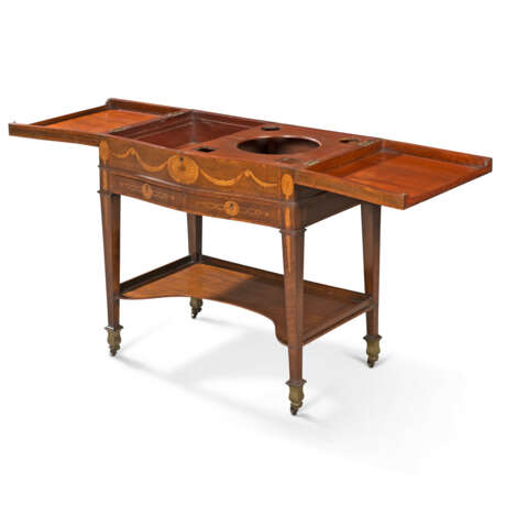A GEORGE III HAREWOOD, TULIPWOOD AND MARQUETRY DRESSING-TABLE - photo 2