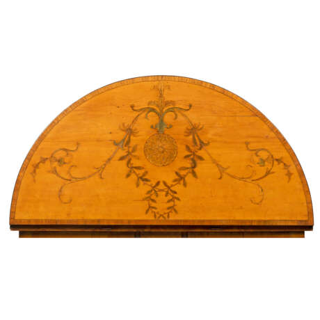 A PAIR OF GEORGE III SATINWOOD, TULIPWOOD, SYCAMORE AND FRUITWOOD MARQUETRY CARD TABLES - photo 4