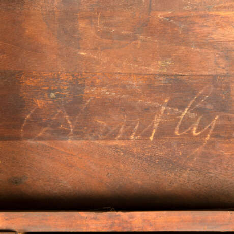 A PAIR OF GEORGE III SATINWOOD, TULIPWOOD, SYCAMORE AND FRUITWOOD MARQUETRY CARD TABLES - Foto 5