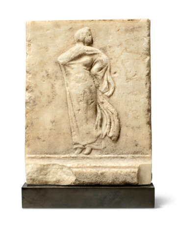 A GREEK MARBLE RELIEF FRAGMENT - photo 1