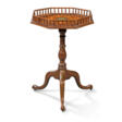 A GEORGE II BRASS-INLAID PADOUK AND GUADELOUPE OCTAGONAL TRIPOD TABLE - Prix ​​des enchères