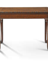 A GEORGE II PADOUK, MAHOGANY AND SYCAMORE CONCERTINA-ACTION CARD TABLE