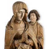 A PAIR OF LIMEWOOD FIGURES OF THE VIRGIN AND SAINT JOHN THE EVANGELIST - Foto 3