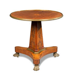 A GERMAN BRASS-MOUNTED MAHOGANY CENTRE TABLE