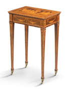 Джузеппе Маджолини (1738-1814). A NORTH ITALIAN FRUITWOOD, AMARANTH, TULIPWOOD AND INDIAN ROSEWOOD MARQUETRY OCCASIONAL TABLE