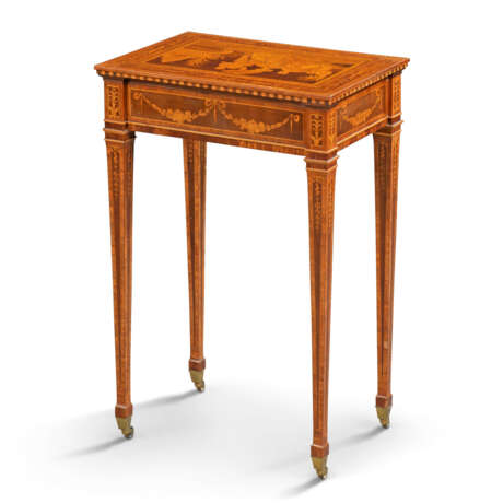 A NORTH ITALIAN FRUITWOOD, AMARANTH, TULIPWOOD AND INDIAN ROSEWOOD MARQUETRY OCCASIONAL TABLE - фото 2