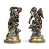 A PAIR OF FRENCH PATINATED-BRONZE FIGURES OF CUPID AND PYSCHE - photo 3