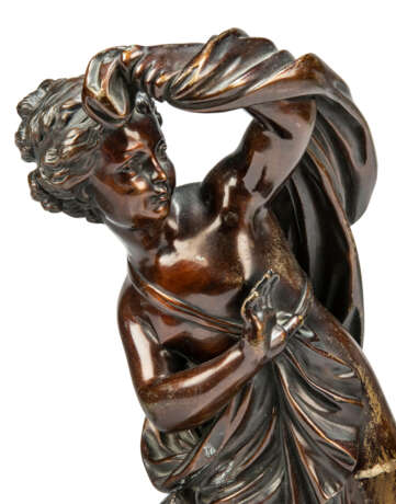 A PAIR OF FRENCH PATINATED-BRONZE FIGURES OF CUPID AND PYSCHE - photo 5