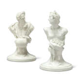 A PAIR OF NYMPHENBURG PORCELAIN WHITE BUSTS EMBLEMATIC OF AUTUMN AND WINTER - Foto 1
