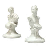 A PAIR OF NYMPHENBURG PORCELAIN WHITE BUSTS EMBLEMATIC OF AUTUMN AND WINTER - Foto 2