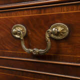 A GEORGE III SATINWOOD AND INDIAN ROSEWOOD MAHOGANY SMALL SECRETAIRE BOOKCASE - Foto 6