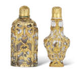 TWO GEORGE III GOLD-MOUNTED GLASS SCENT BOTTLES - photo 2