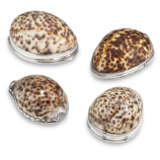 FOUR GEORGIAN SILVER AND SILVER-PLATED MOUNTED COWRIE SHELL SNUFF-BOXES - фото 4