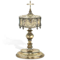 A SPANISH SILVER-GILT CIBORIUM