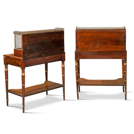 TWO VERY SIMILAR REGENCY INDIAN ROSEWOOD AND PARCEL-GILT BONHEURS-DU-JOUR - фото 4