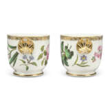 A PAIR OF DERBY PORCELAIN TWO-HANDLED BOTANICAL ICE-PAILS - photo 2