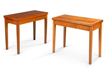 A NEAR PAIR OF FOLD OVER TABLES 