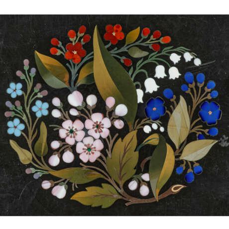 A GROUP OF FOUR RECTANGULAR FLORAL PIETRA DURA PAPERWEIGHTS AND PANELS - фото 7