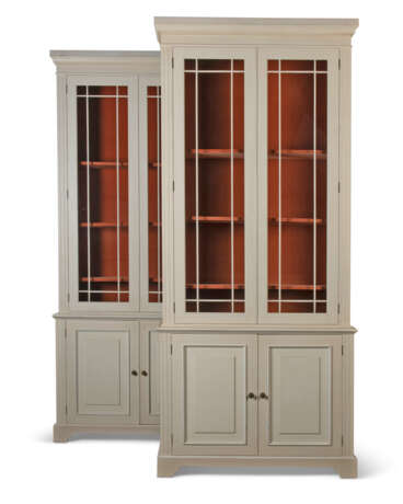 A PAIR OF WHITE-PAINTED BOARD BOOKCASES - photo 2