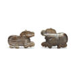 TWO ELAMITE BANDED AGATE LIONS - Auktionsarchiv