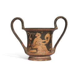 A CAMPANIAN RED-FIGURED STEMLESS KANTHAROS