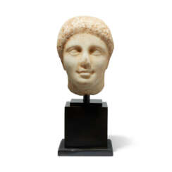 A GREEK MARBLE HEAD OF A YOUTH