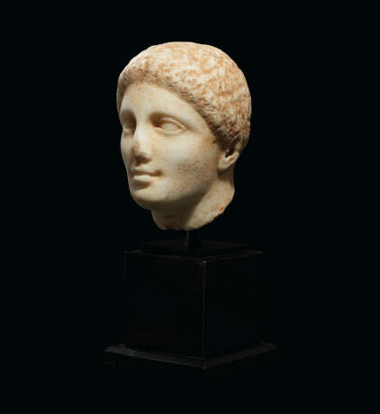 A GREEK MARBLE HEAD OF A YOUTH - photo 4