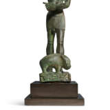 AN EGYPTIAN BRONZE HORUS THE BEHDETITE SPEARING SETH - photo 6
