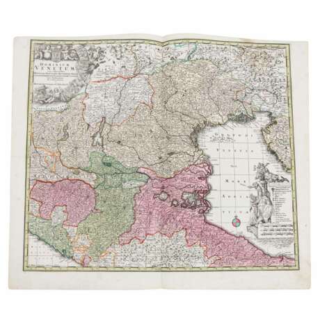 Italien, handkolorierte Kupferstichlandkarten, Matthaeus Seutter, 18./19.Jh. - - фото 2