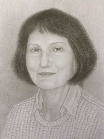 Gemälde „Людмила“, Papier, Bleistift, Realismus, Porträt, Ukraine, 2021 - Foto 1