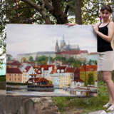 “Its Majesty Prague” Canvas Oil paint Realist Landscape painting 2014 - photo 2