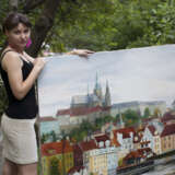 “Its Majesty Prague” Canvas Oil paint Realist Landscape painting 2014 - photo 3