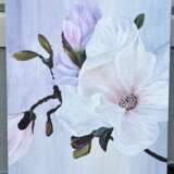 White Magnolia acrylic on canvas Peinture acrylique floral Finlande 2022 - photo 2