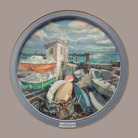 Прокатная база-стоянка Toile Acrylique et huile sur toile Impressionnisme Marine Ялта 2020 - photo 1