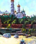 Nina Silaeva (b. 1963). Вид на Московский Кремль летним днем
