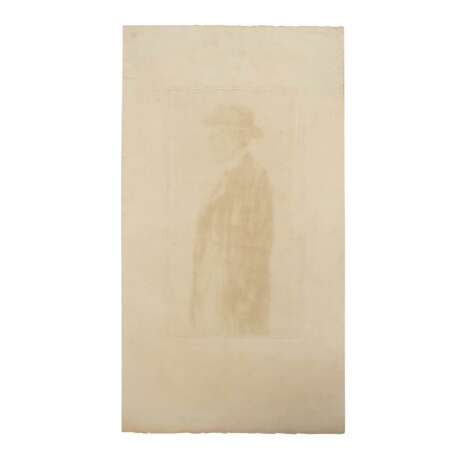 ZOIR, EMIL (1867-1936), "Halbportrait eines Herrn mit Hut im Profil", - photo 2