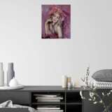 Pink Bow Öl auf Leinwand Pop Art Porträt Europa 2022 - Foto 4