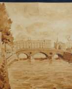Watercolor painting. Вид на Прачечный мост
