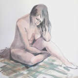 Watercolor drawing “Nude”, Paper, Watercolor, Figurative, Genre Nude, Russia, 2021 - photo 1
