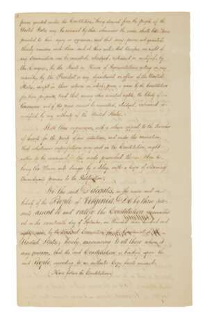 The United States Constitution and the Bill of Rights | An official record of Virginia's ratification, containing the nucleus of the Bill of Rights - photo 4