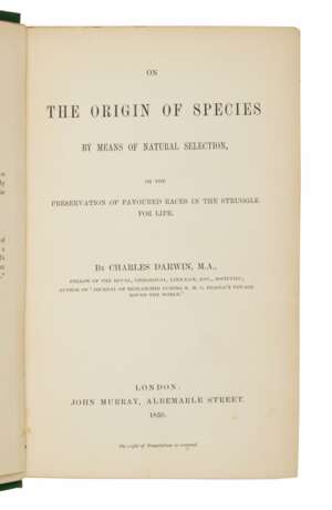 Darwin, Charles | An exceptional copy of one of the greatest achievements of scientific discovery - фото 3