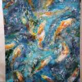 Рыбы Canvas on cardboard акриловая живопись на холсте Abstract Expressionism витебск 2022 - photo 2