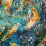 Рыбы Холст на картоне акриловая живопись на холсте Абстрактный экспрессионизм витебск 2022 г. - фото 3