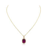 TOURMALINE AND DIAMOND PENDENT NECKLACE - фото 1