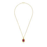 TOURMALINE AND DIAMOND PENDENT NECKLACE - фото 3