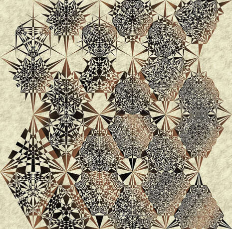 Числа фибоначи в треугольнике Papier Computergrafik Abstrakte Kunst Mythologische Malerei 2017 - Foto 1